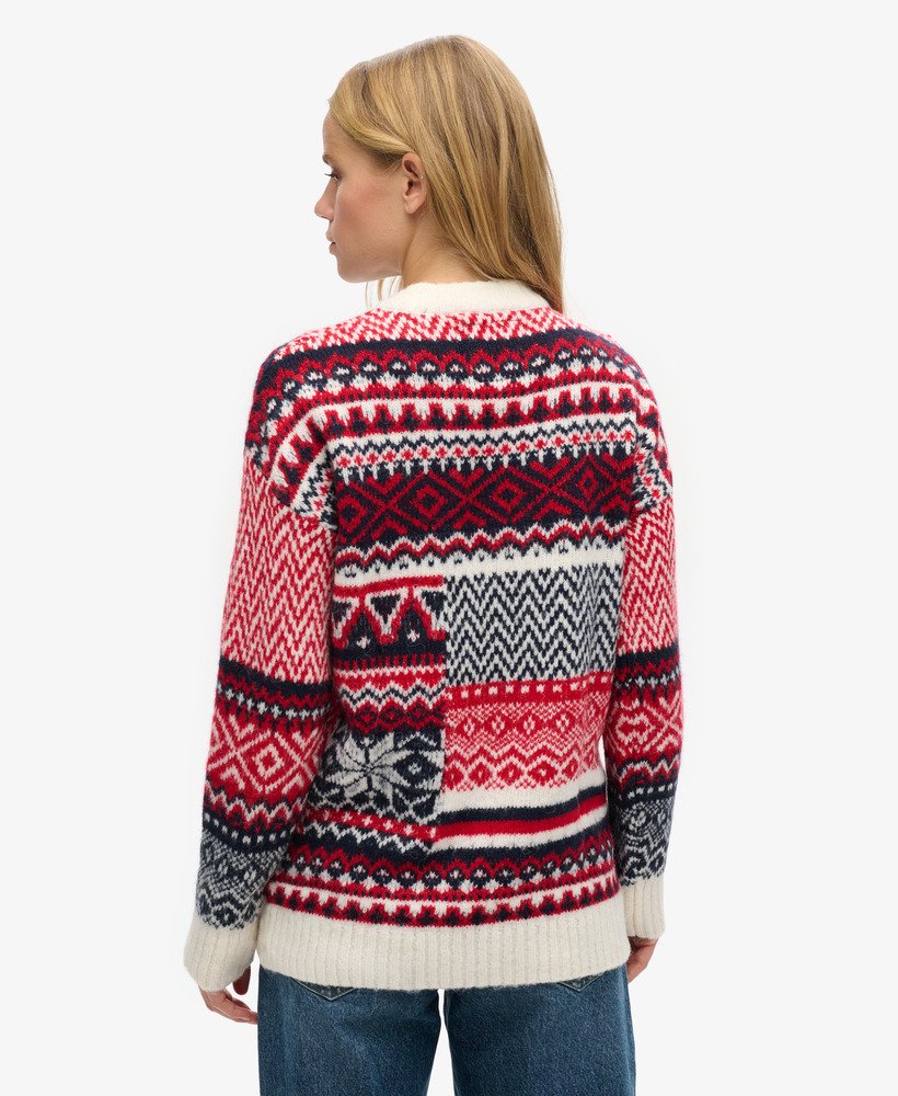 sweter z dzianiny w stylu mieszanym w kolorze wielokolorowym