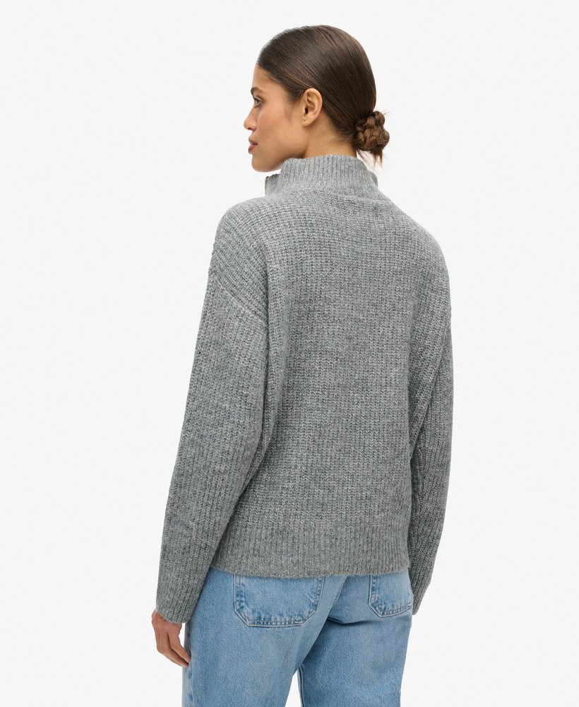 niezbędny sweter z zamkiem błyskawicznym w kolorze charcoal mar