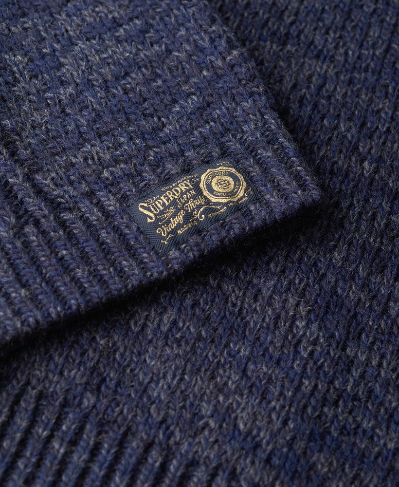 sweter z golfem cable w kolorze island navy twist