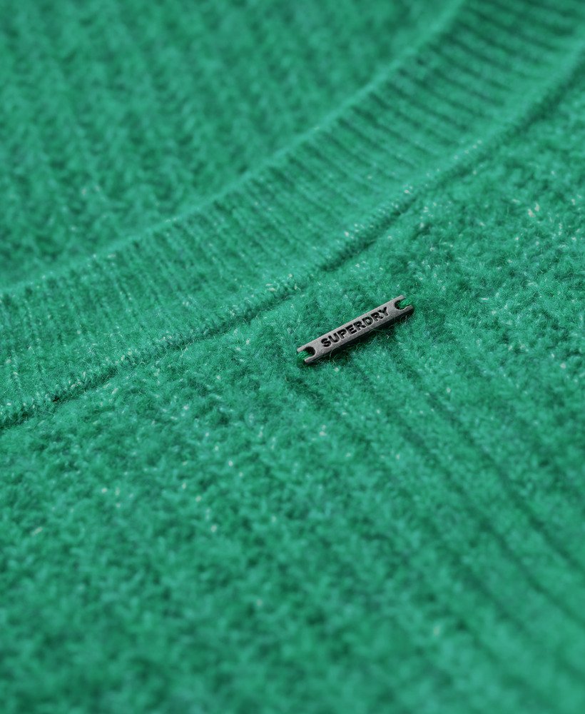 sweter z okrągłym dekoltem w kolorze drop kick green twist