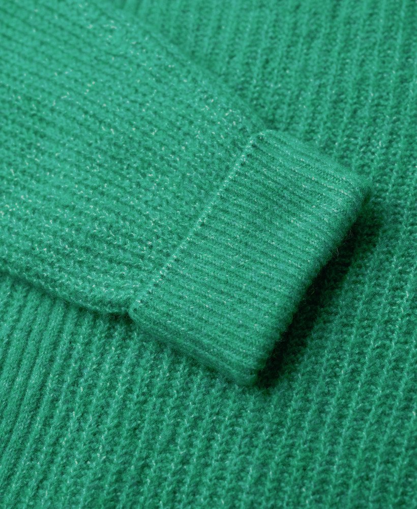sweter z okrągłym dekoltem w kolorze drop kick green twist