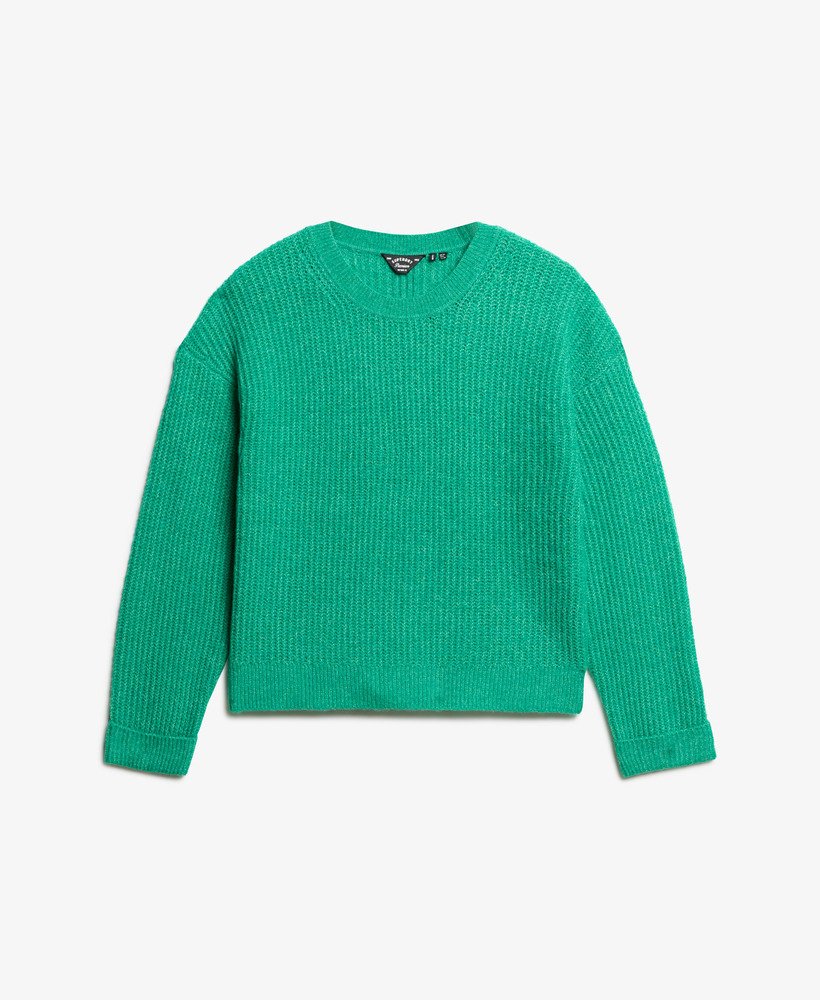 sweter z okrągłym dekoltem w kolorze drop kick green twist