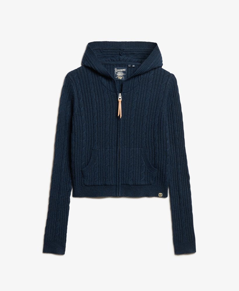 bluza z kapturem i zamkiem błyskawicznym w kolorze nautical navy