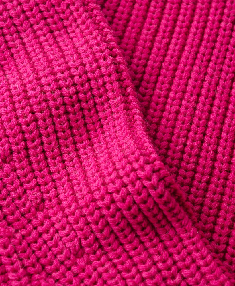 dzianinowy golf z luźnym ściegiem w kolorze hyper magenta pink marl