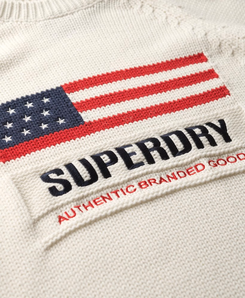 Americana Crew Knit Sweter