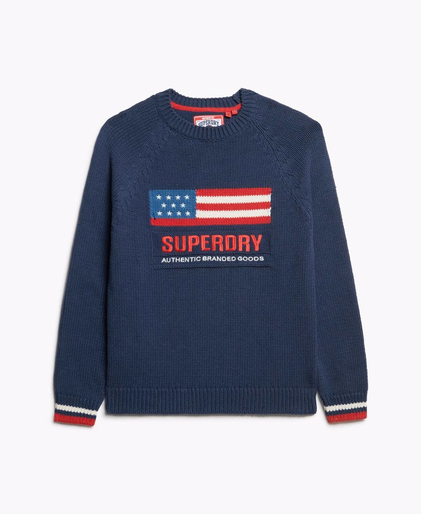 Americana Crew Knit Sweter