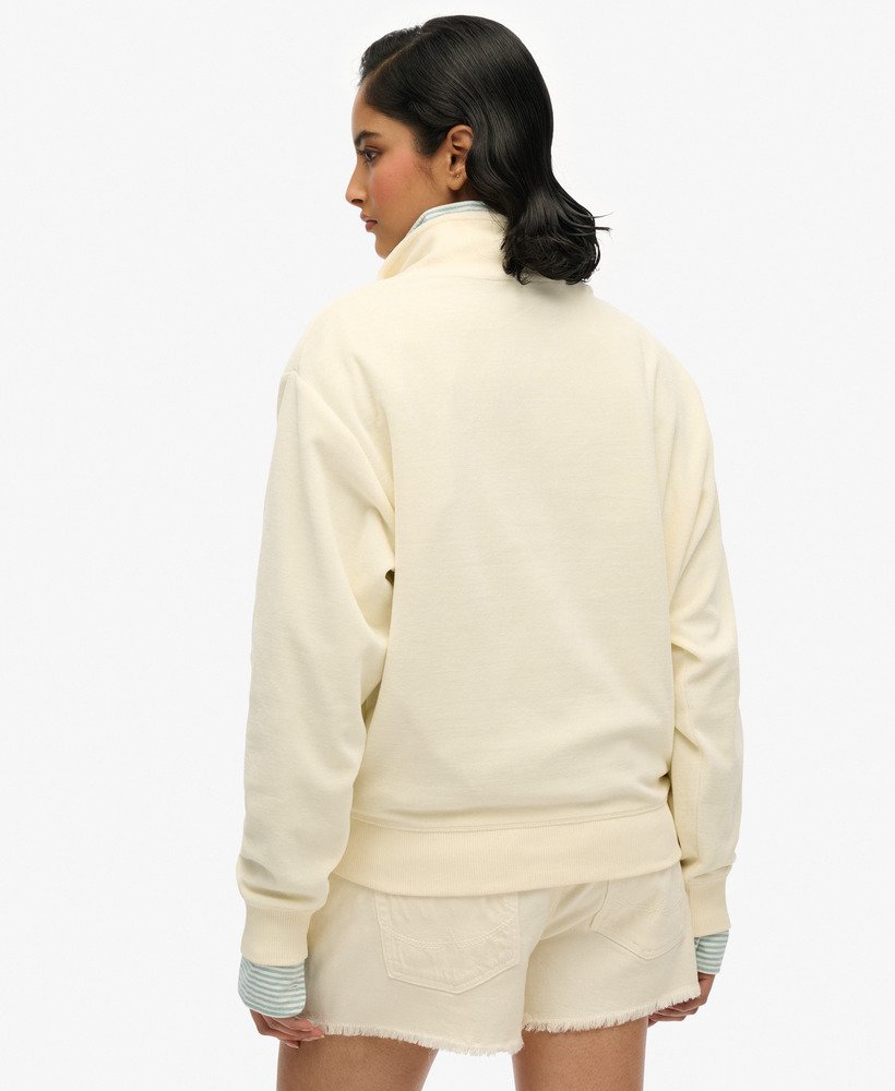 welurowy półzamek w kolorze desert bone off white