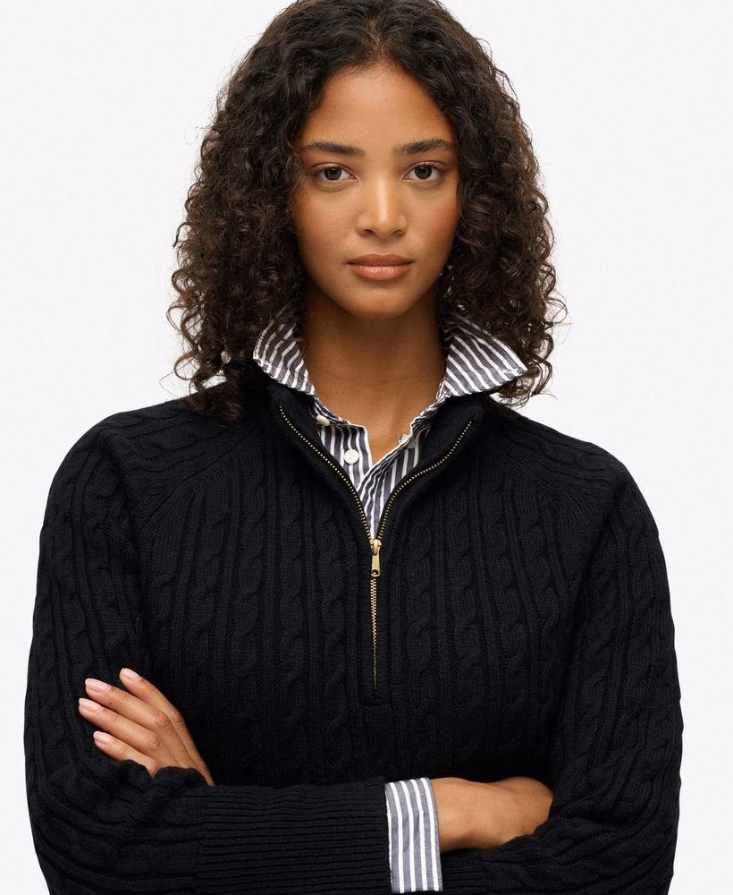 Sweter henley z dzianiny szczotkowanej