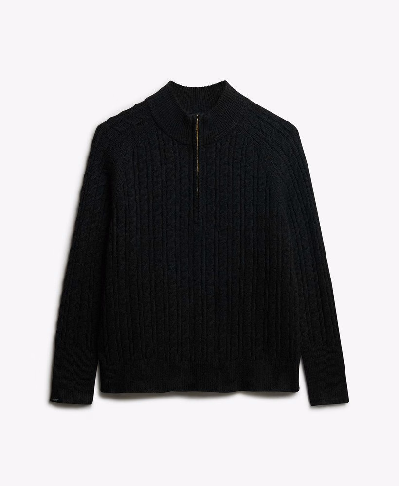 Sweter henley z dzianiny szczotkowanej