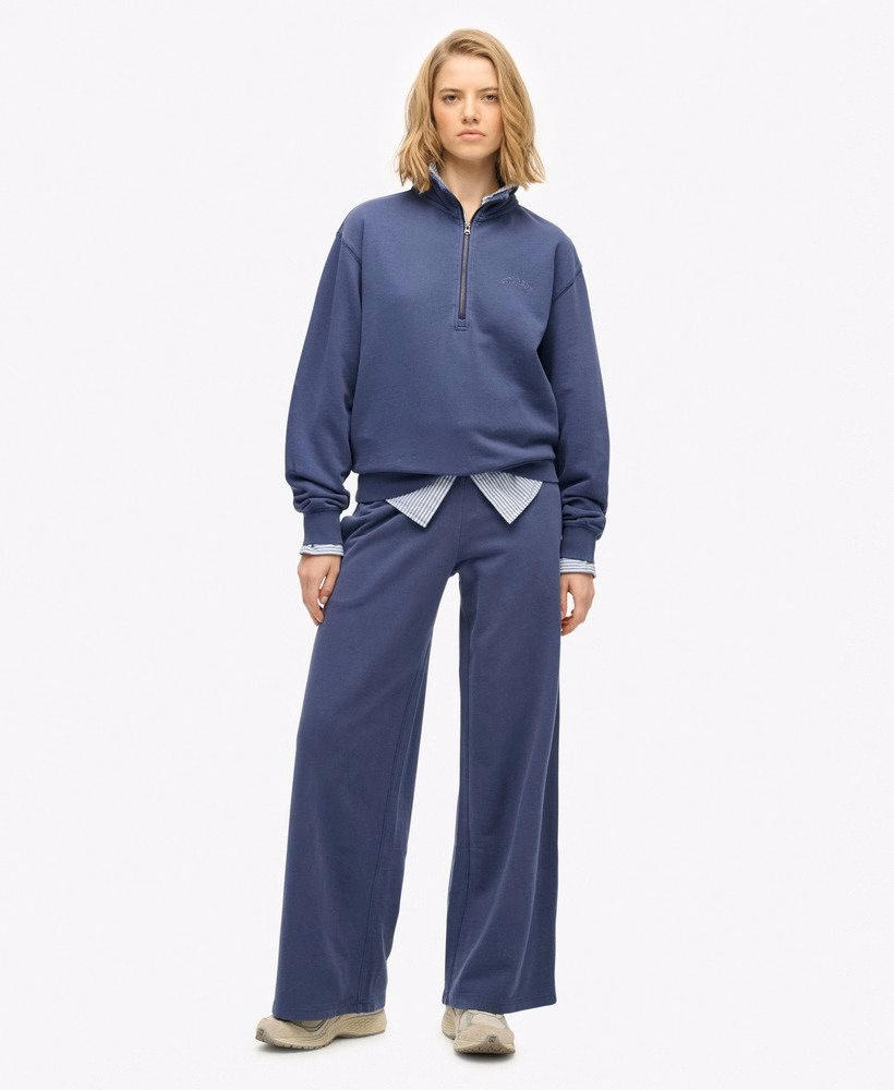 Bluza Essential Logo Garment Dye z zamkiem błyskawicznym do połowy