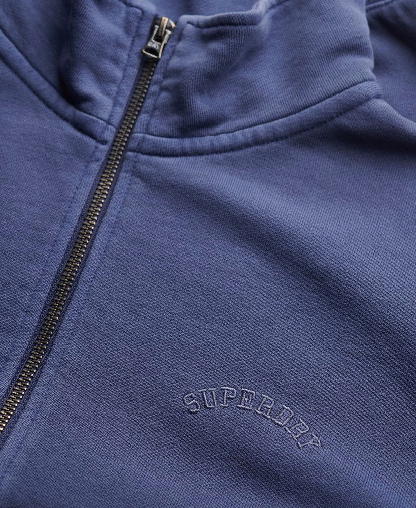 Bluza Essential Logo Garment Dye z zamkiem błyskawicznym do połowy