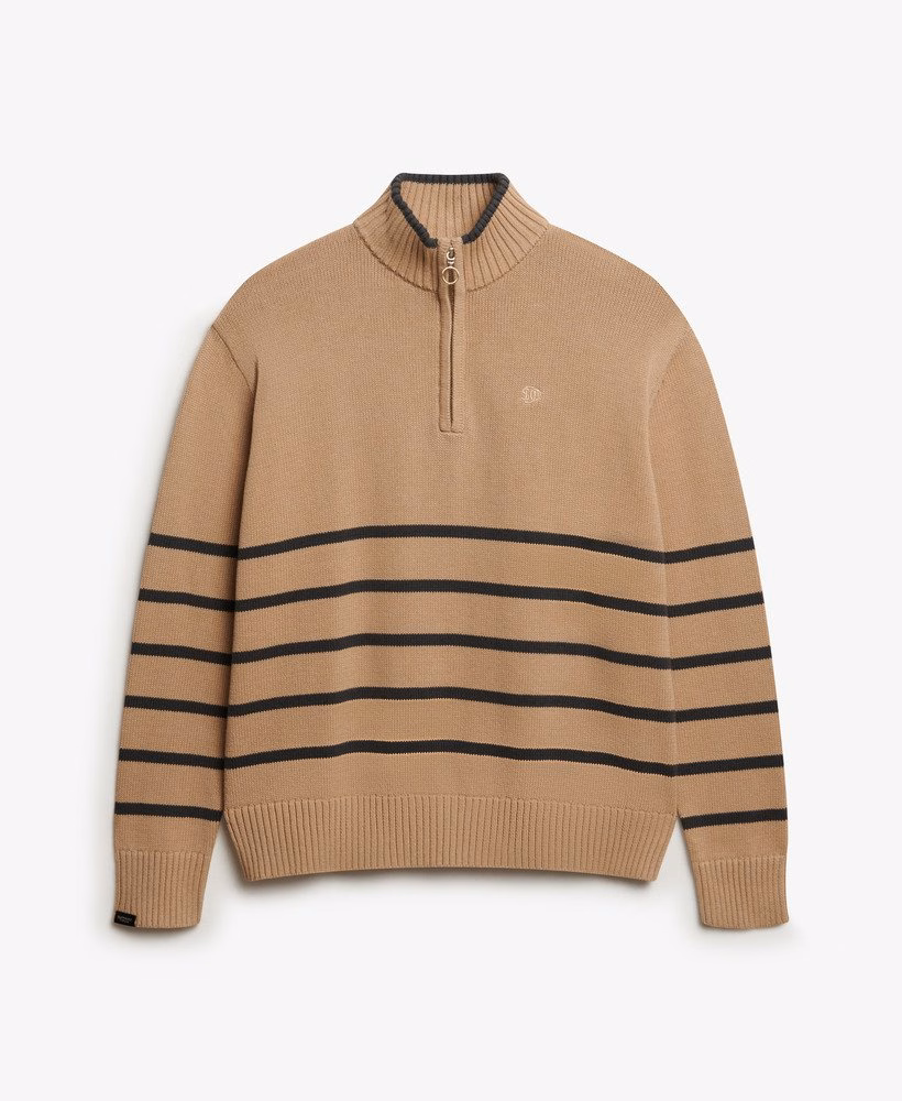 Dzianinowy sweter z zamkiem błyskawicznym