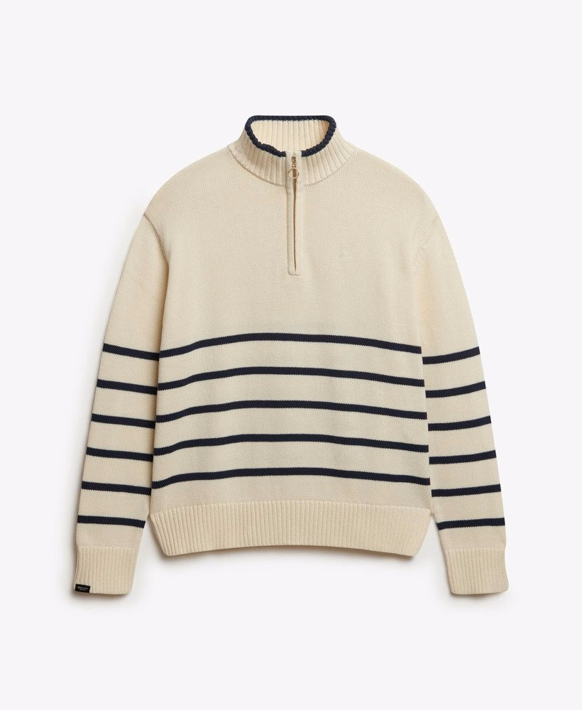 Dzianinowy sweter z zamkiem błyskawicznym