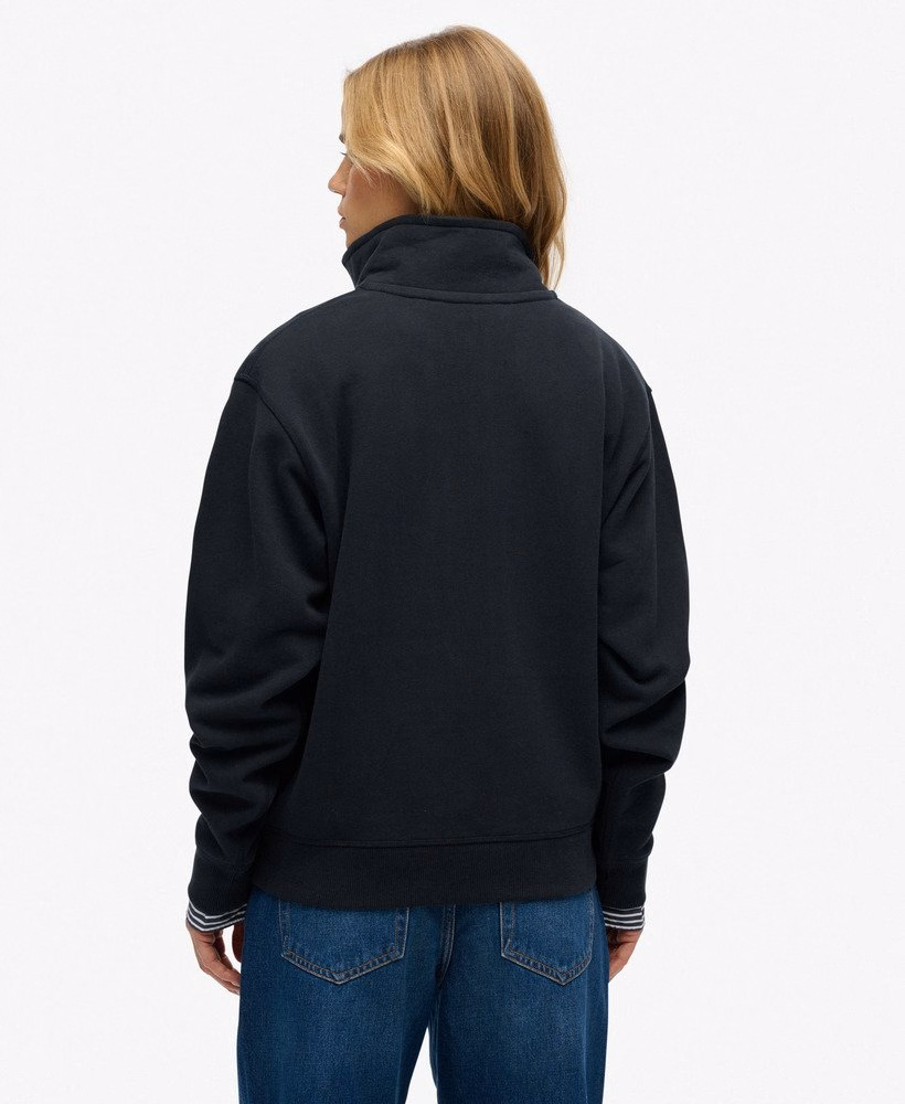 Sweter Essential Logo z haftowanym zamkiem błyskawicznym