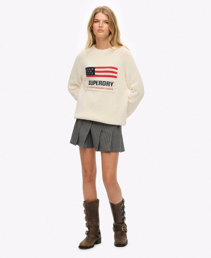 Americana Crew Knit Sweter