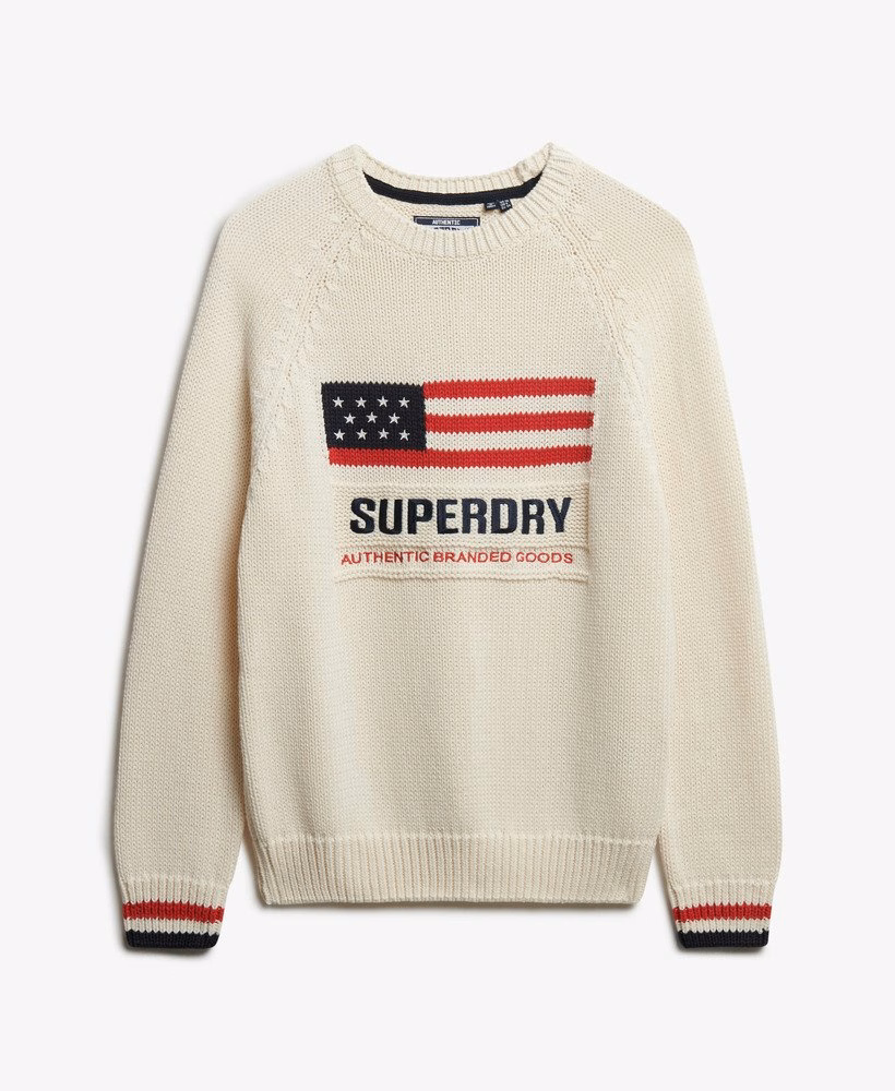 Americana Crew Knit Sweter