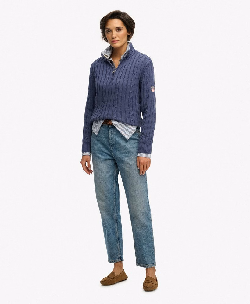 Dzianina Cable Half Zip