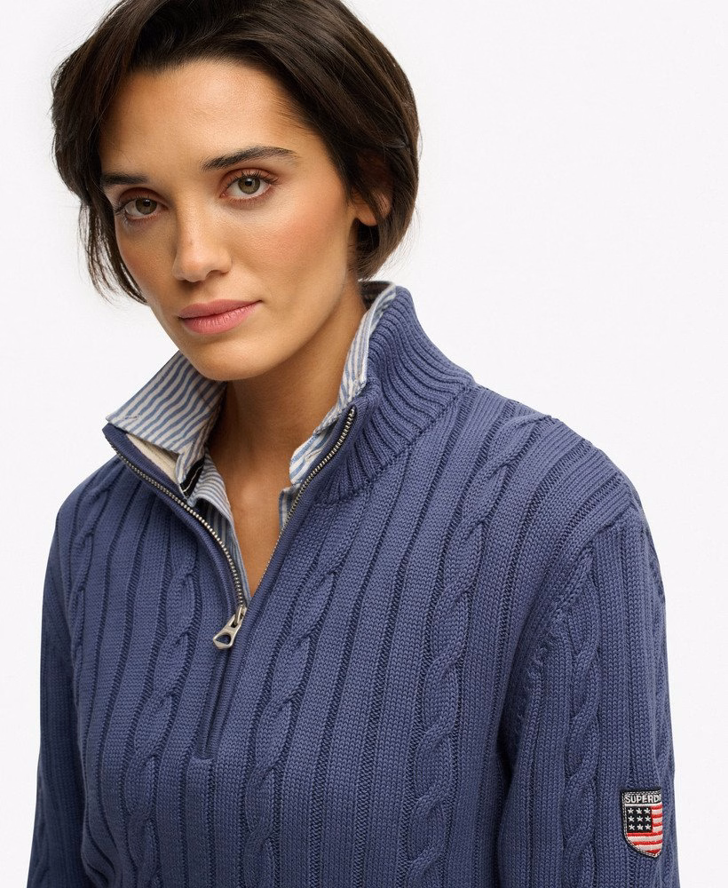 Dzianina Cable Half Zip