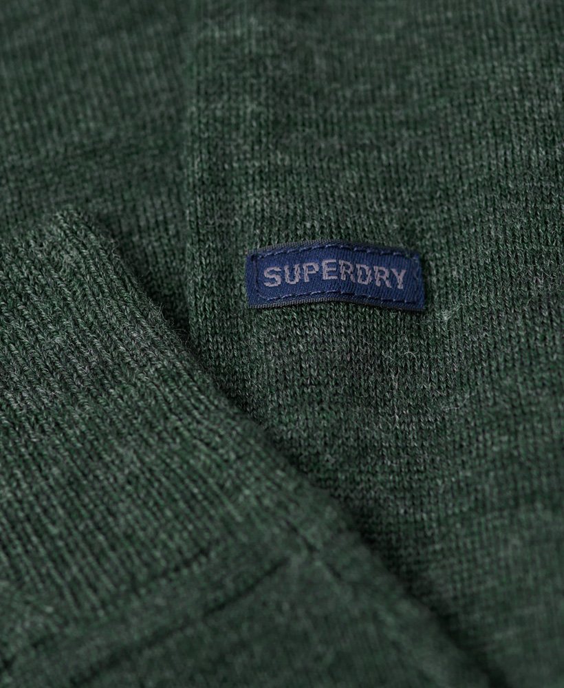 sweter z wełny merino z okrągłym dekoltem w miejskim szykownym melanżu