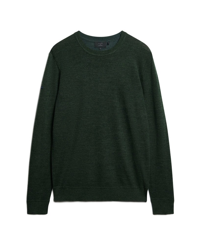 sweter z wełny merino z okrągłym dekoltem w miejskim szykownym melanżu