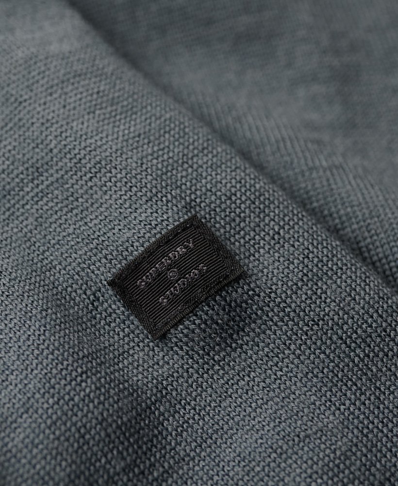 golf z wełny merino w kolorze dry slate blue
