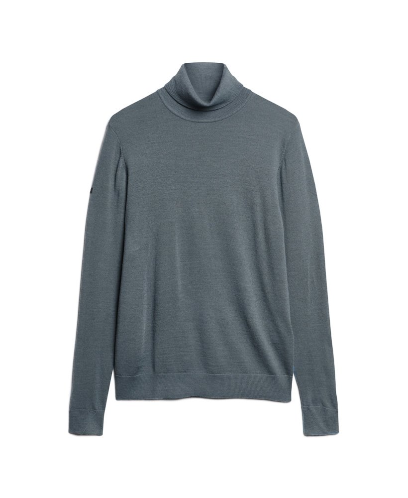 golf z wełny merino w kolorze dry slate blue
