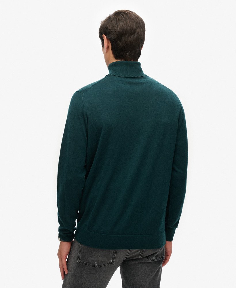 golf z wełny merino w kolorze sosnowym