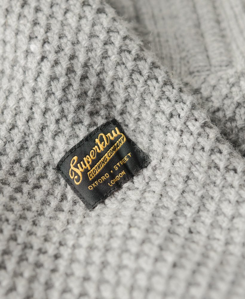 sweter vintage jacob cable knit z zamkiem błyskawicznym w kolorze mid grey