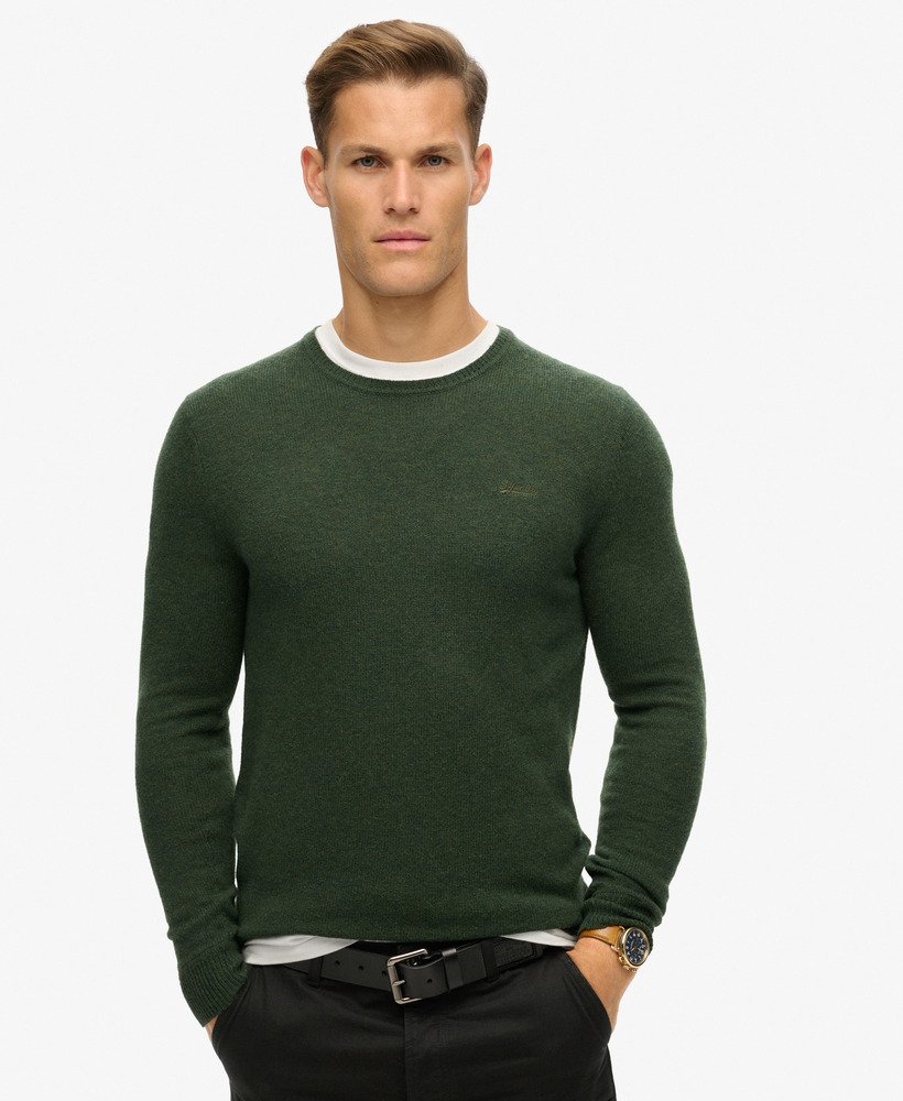 teksturowany sweter z dzianiny w kolorze oliwkowym