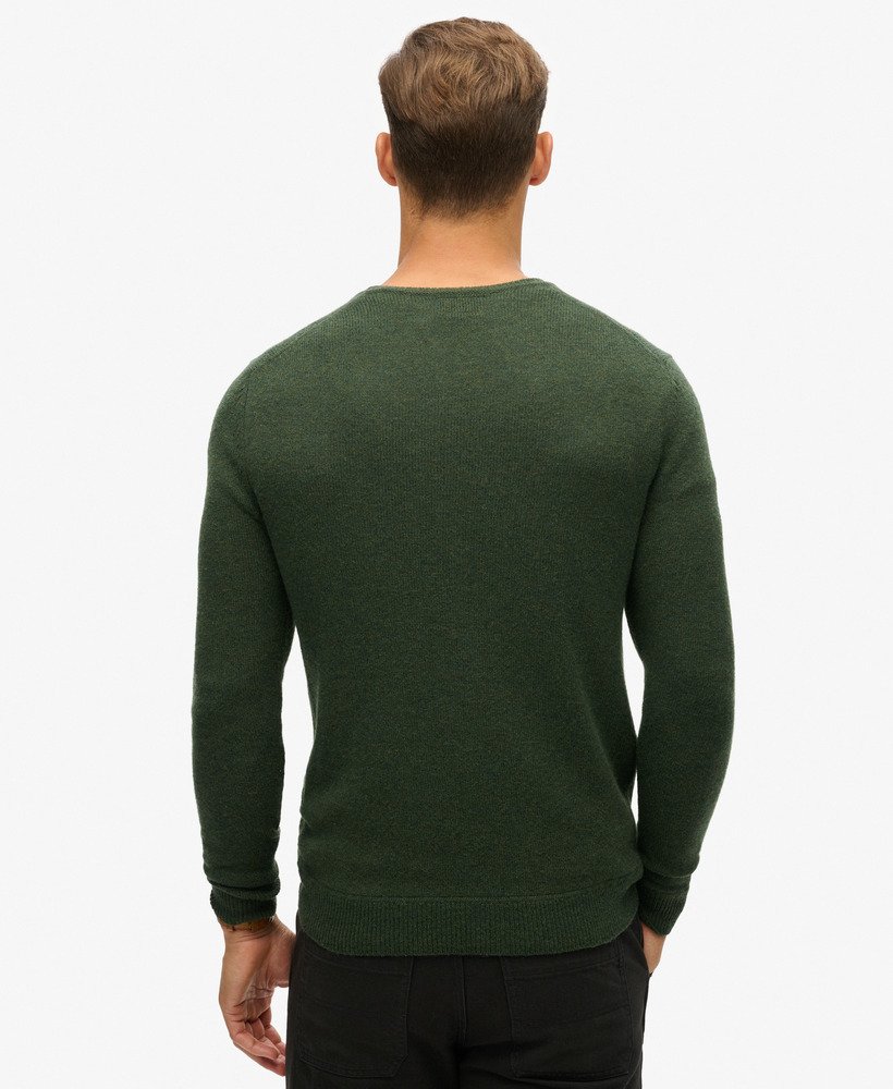 teksturowany sweter z dzianiny w kolorze oliwkowym