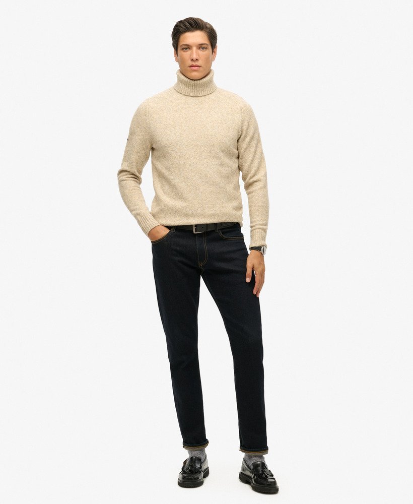 golf z szczotkowanego materiału w kolorze moonstruck beige marl