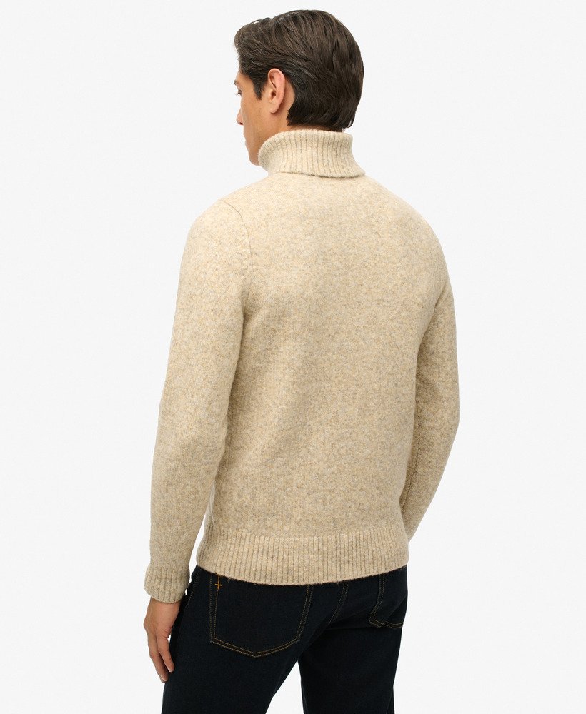 golf z szczotkowanego materiału w kolorze moonstruck beige marl