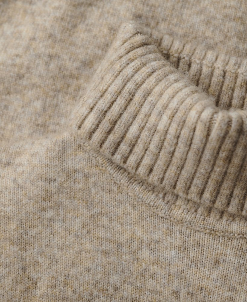 golf z szczotkowanego materiału w kolorze moonstruck beige marl