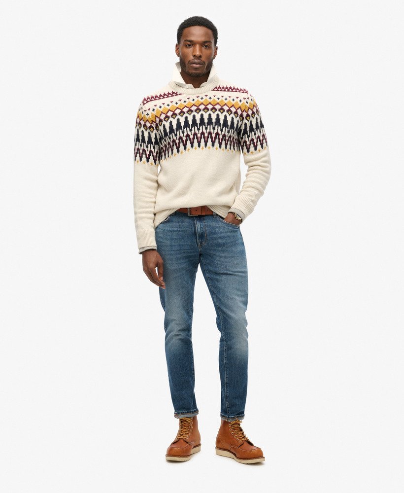 sweter fairisle knit crew w kolorze ecru multi