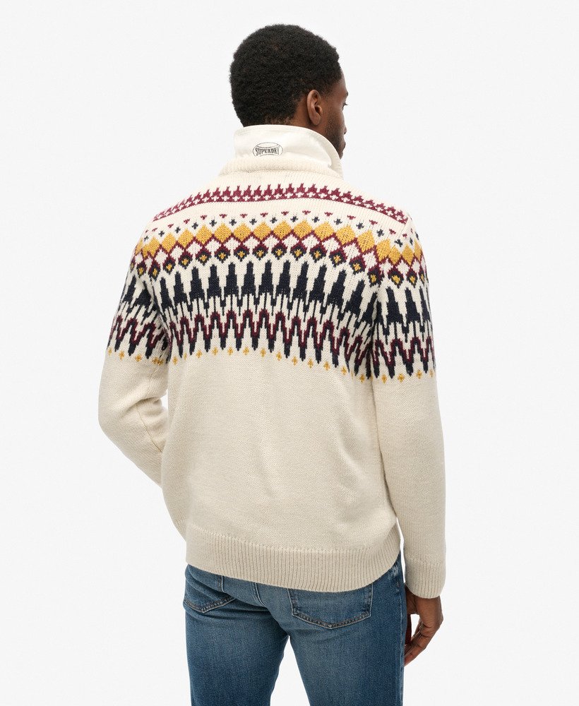sweter fairisle knit crew w kolorze ecru multi
