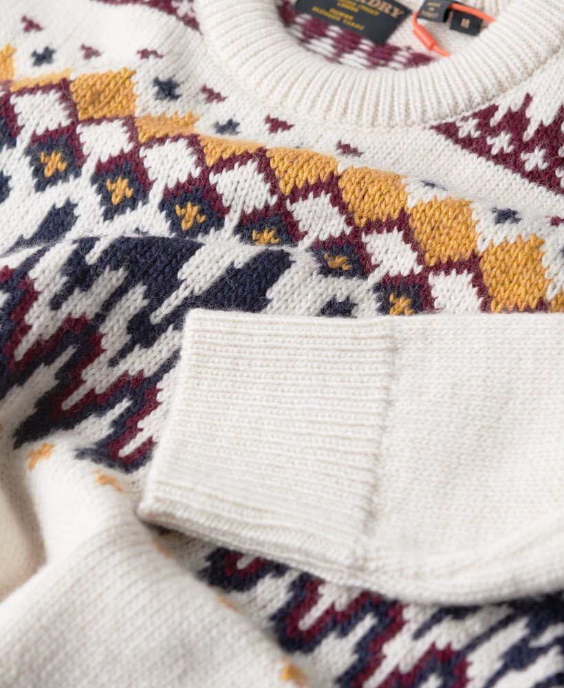 sweter fairisle knit crew w kolorze ecru multi
