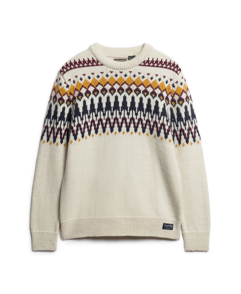 sweter fairisle knit crew w kolorze ecru multi