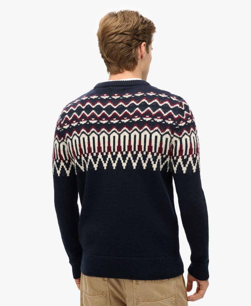 sweter fairisle knit crew w kolorze granatowym i wielokolorowym