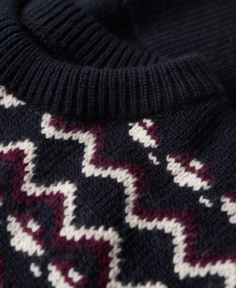 sweter fairisle knit crew w kolorze granatowym i wielokolorowym