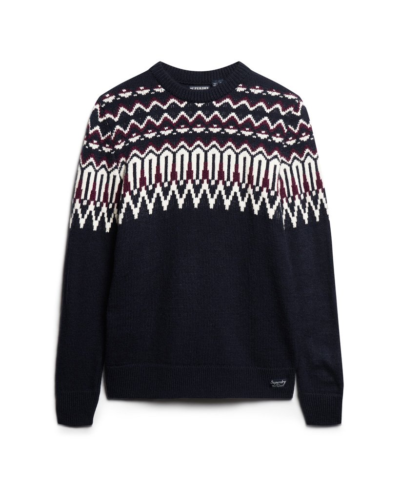 sweter fairisle knit crew w kolorze granatowym i wielokolorowym