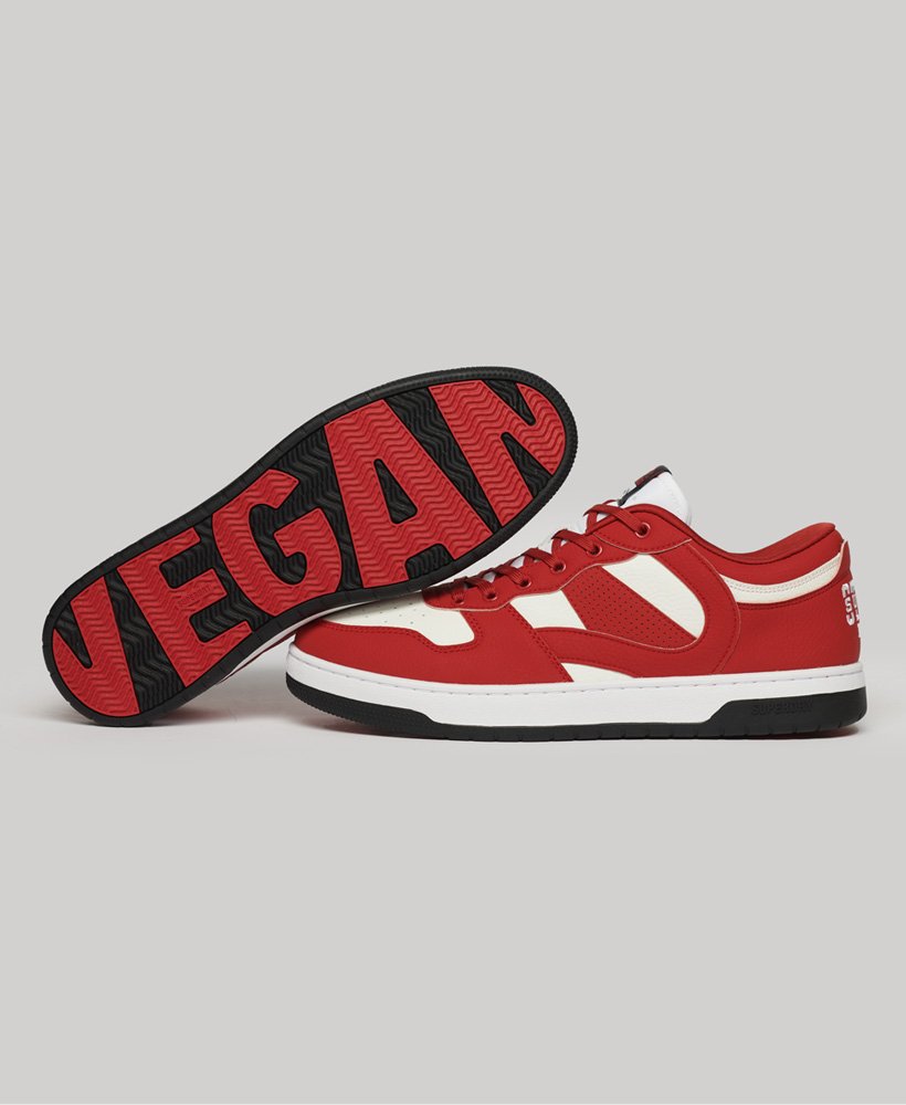 niskie trampki vegan jump w kolorze czerwonym