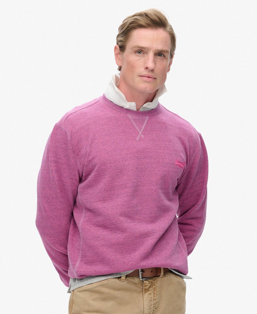 bluza over dyed marl crew w kolorze szokujĄcego rÓŻu