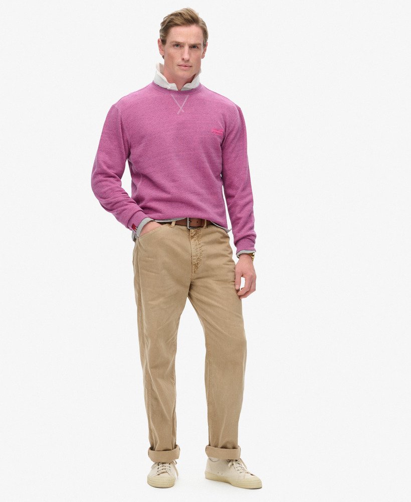 bluza over dyed marl crew w kolorze szokujĄcego rÓŻu