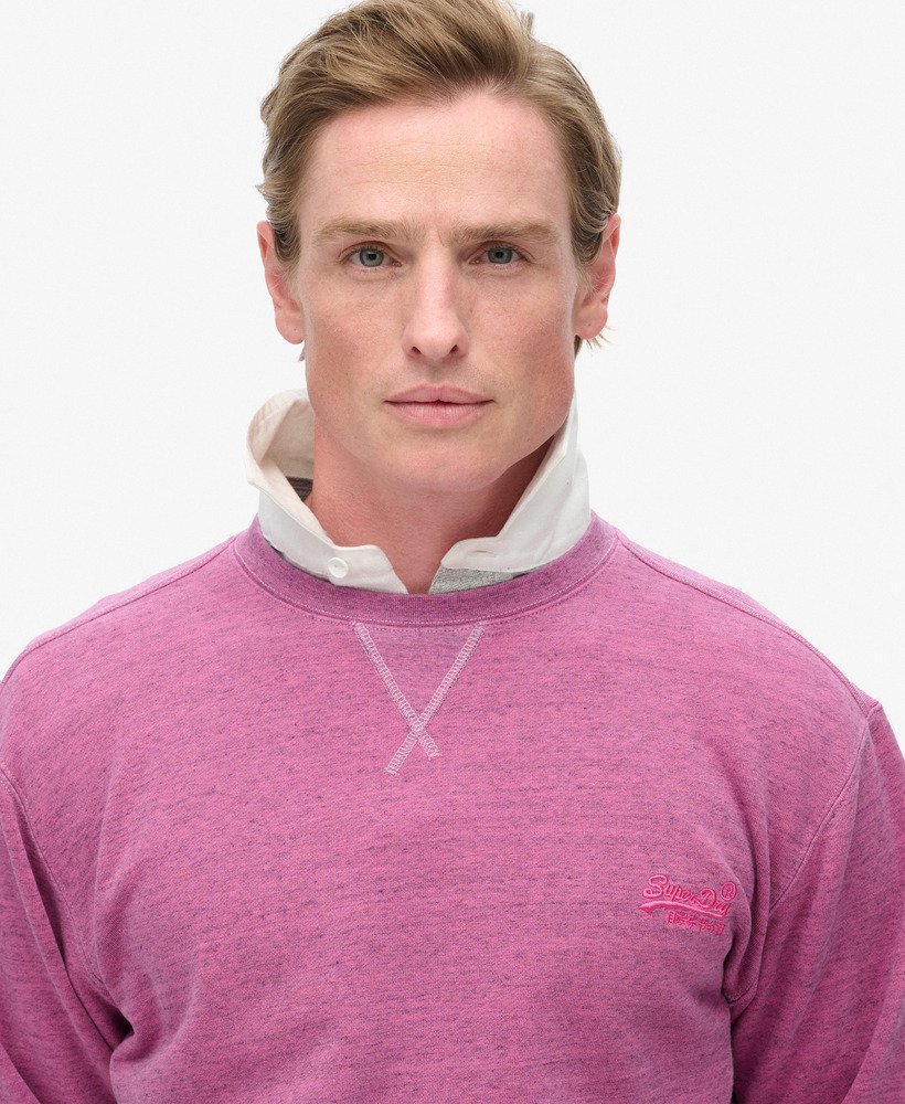 bluza over dyed marl crew w kolorze szokujĄcego rÓŻu