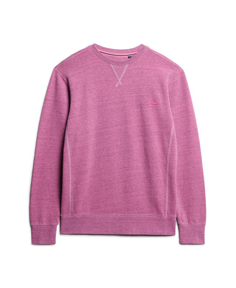 bluza over dyed marl crew w kolorze szokujĄcego rÓŻu