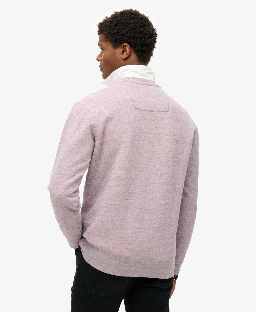 bluza z okrągłym dekoltem over dyed marl w kolorze pudrowego różu