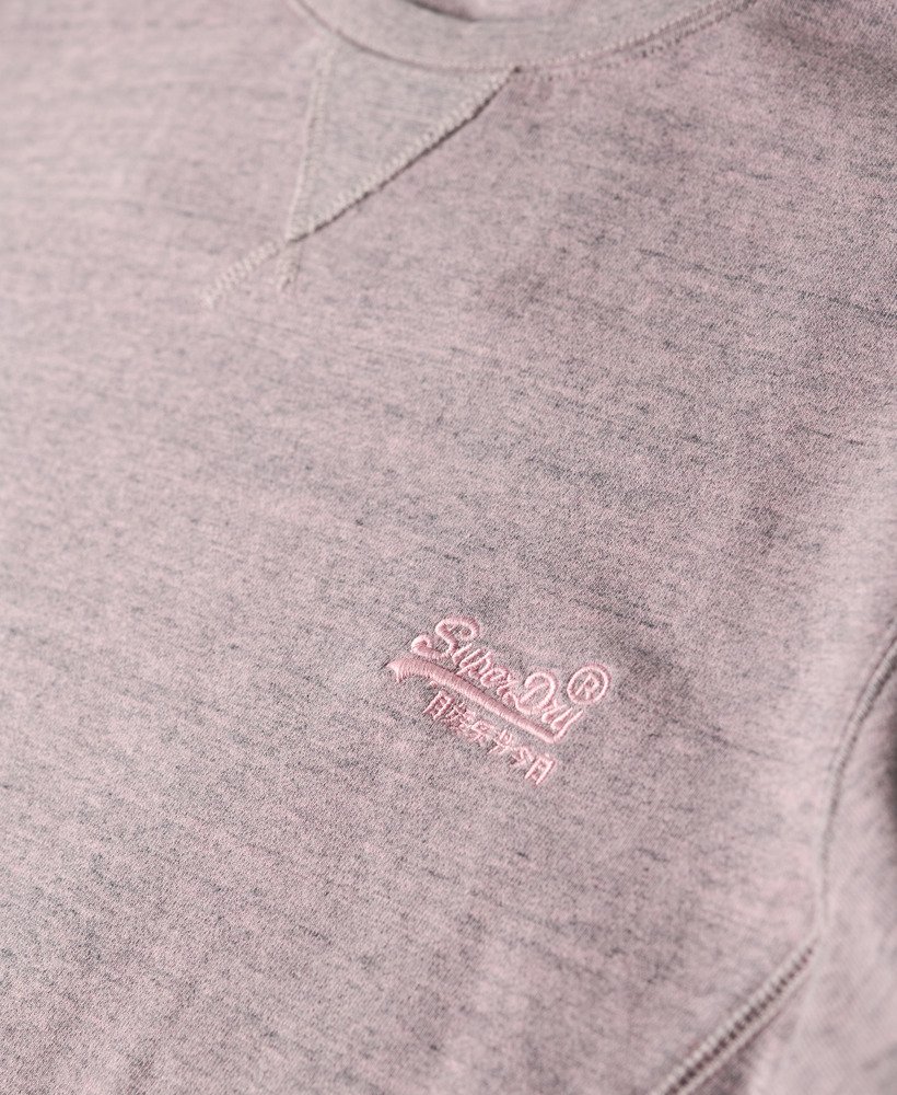 bluza z okrągłym dekoltem over dyed marl w kolorze pudrowego różu
