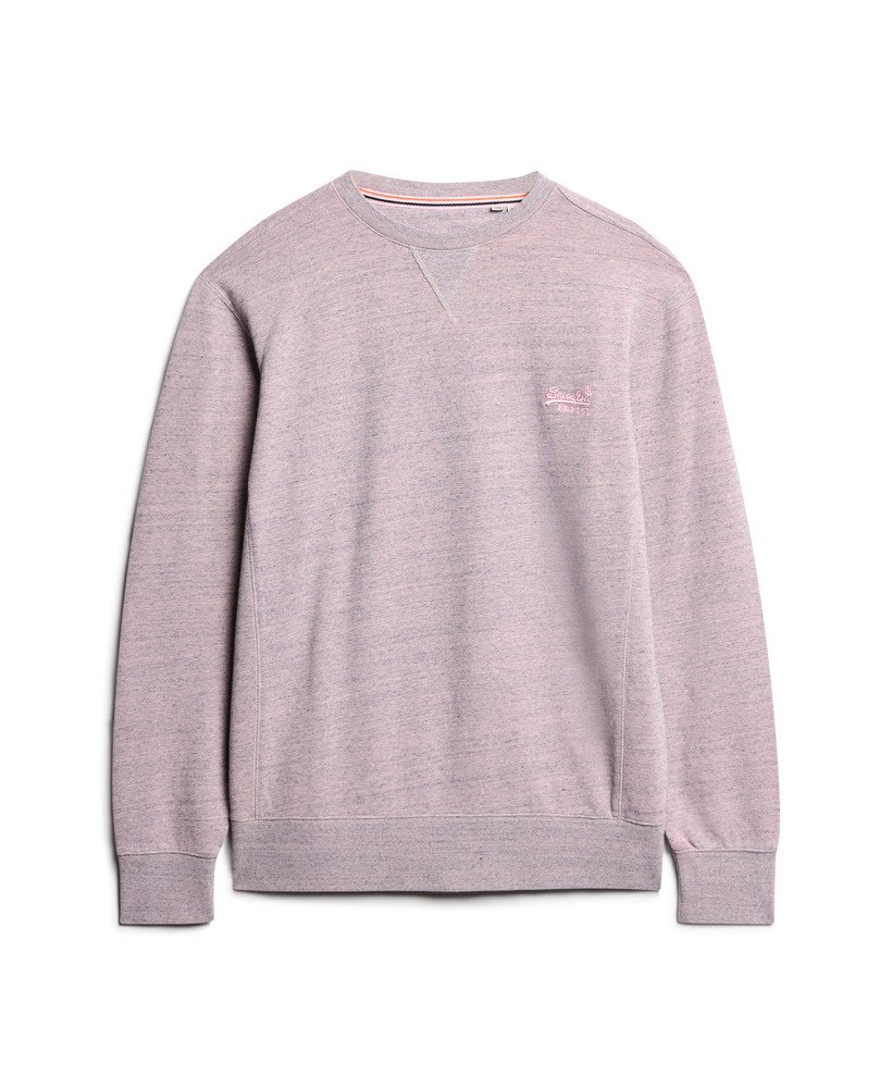 bluza z okrągłym dekoltem over dyed marl w kolorze pudrowego różu