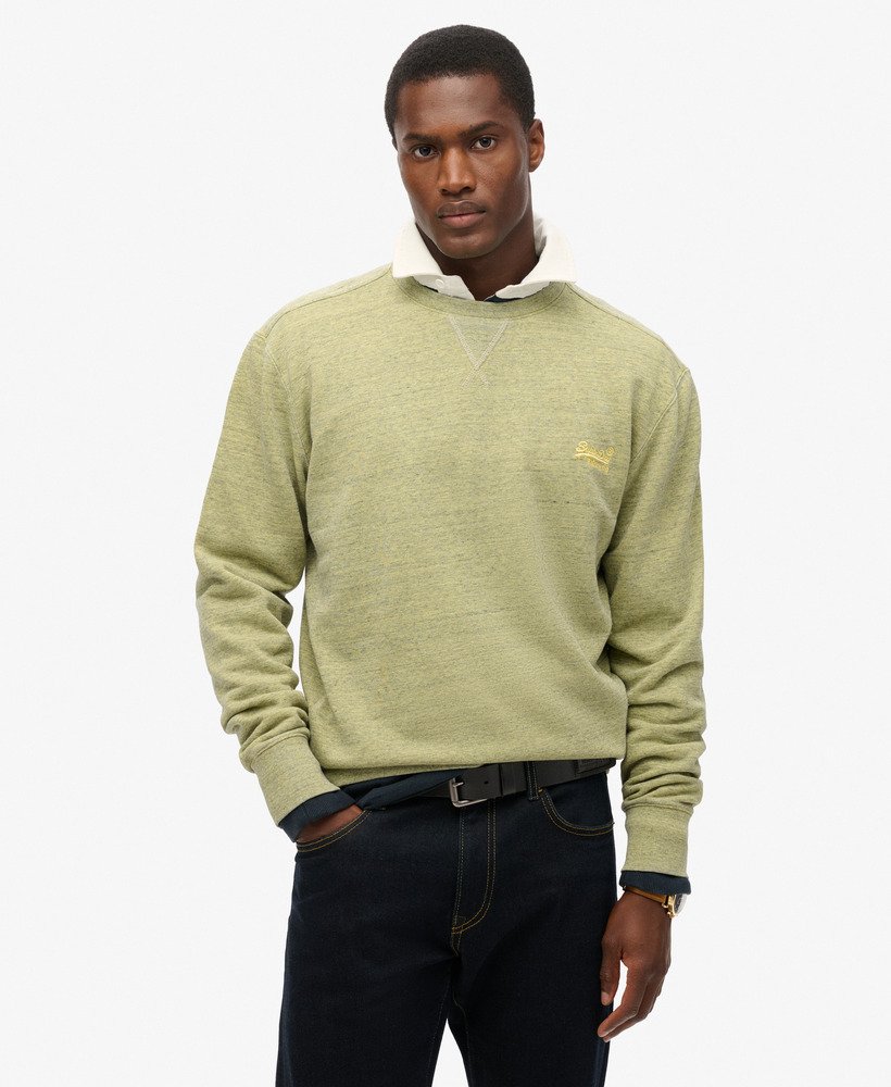 bluza z okrągłym dekoltem over dyed marl w kolorze lemon drop