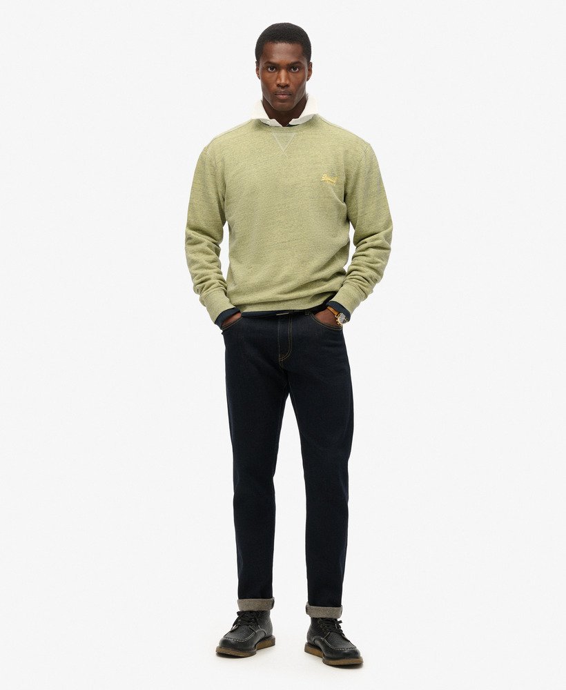 bluza z okrągłym dekoltem over dyed marl w kolorze lemon drop